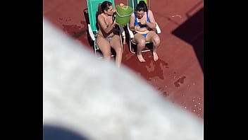 Preview 2 of Bisty Stepmom - Vecinas tomando sol en la terraza parte 3