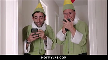 Preview 1 of Adal Sex - Big Tits Blonde MILF Step Mom Brandi Love Christmas Family Threesome With Step Son&#039_s