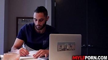 Preview 1 of Sanilion Foking Bf - Hot MILF Prestyn Lee gets stepsons tasty dick and gave him a blowjob then got pounded in several positions until orgasm.