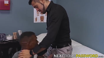 Preview 1 of Small Girl Sex In Shop - Bubble butt twink Adrian Hart fucked bareback after hot BJ