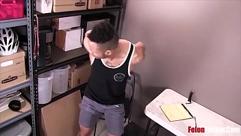 Preview 1 of Library Chickon My Dick - Officer Big Black Teen To Suck His Cock