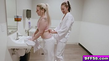 Preview 1 of Cutie Sex Hillary Sisson - Karate hotties Abigail Peach Bella Rolland and Olivia Grey pleases their trainers fat rod and c.