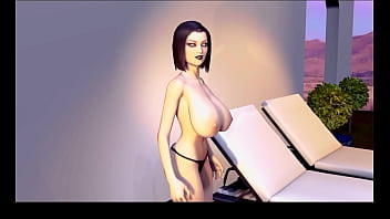 Preview 2 of Sorority Asslicking - 3D Breast Expansion Growing Brunette POV solo w/ Sound added