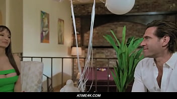 Preview 1 of Moster Cock Ass - While He Watches - Reagan Foxx,  Lexi Luna,  Ken Feels