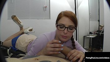Preview 1 of Frenk Porn - Cum Glasses? Penny Pax Face Fucks Cock &amp_ Gets 4 Eyed Facial!