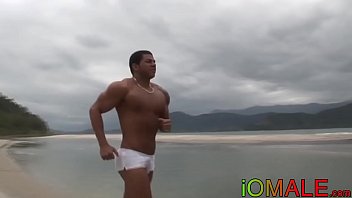 Preview 1 of Vintage Horror Bondage - Muscular gay latino pounding slim guys asshole bareback
