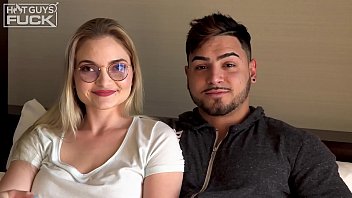 Preview 1 of Zooxxxzoo - Big Dick Latino Goes Hard On Nerdy Slut With Glasses Then She Gets Director To Titty FUCK Her And Finish All Over Those Big Floppy Teen Cans