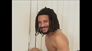 Preview 2 of Big Aunty Saxx - Horny Rastafarian explained young black peacherino Cambria how to clean his pipe and allowed her to saddle up his stallion