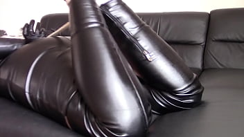 Preview 2 of Casting Scat Anal - My amateur bondage,  February 24,  2018: Leather bondage