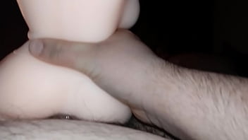 Preview 4 of Sleeping Couple Romance - Playing with my toy on my normal sized cock