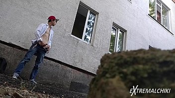 Preview 2 of Cnc Xnxx - Handjob behind a dormitory