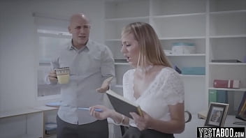 Preview 1 of Farst Fuck - Office harrasment with a hot blonde MILF