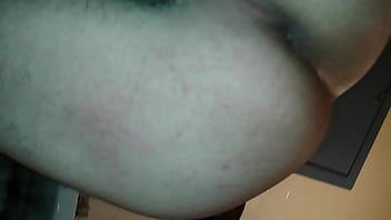 Preview 1 of Shemale Doggy Cum - young straight boy playing with virgin ass