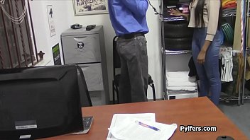 Preview 2 of Pornxx Vedo - Stealing black teen drilled hard by guard
