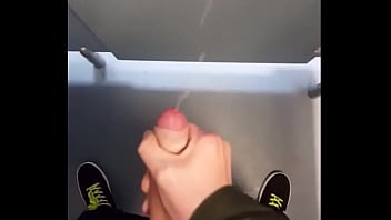 Preview 2 of Grandma 80 Yers Sex - Teen with big dick caught cumming in public stall