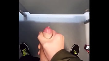 Preview 3 of Grandma 80 Yers Sex - Teen with big dick caught cumming in public stall