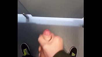 Preview 1 of Grandma 80 Yers Sex - Teen with big dick caught cumming in public stall