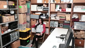 Preview 1 of Amatuer Teen Sex Videos - Gorgeous shoplifter teen is seducing this horny cop to earn her freedom