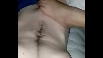 Preview 2 of Teen Sex Latex Femdom Bymonique - lubed footjob before bed!