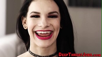 Preview 2 of Brutel Sex Videos - Gagging whore deep throats huge cock