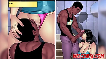 Preview 3 of Movies Massage Don T Be Shy Mom - Husband sleeping and wife fucking a big black guy in the same bed! After the BBQ Party!
