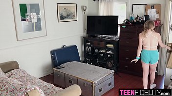 Preview 1 of Maledom Bbc Pcin - TEENFIDELITY Busty Teen Melody Marks Takes Two Dicks