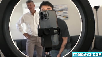 Preview 1 of Xxxns Com 2018 - That FTM boy Joey Michaels&#039_ pussy is UNREAL! Watch him get kinky with his stepdaddy Dillion Stone as they are recording a FTM gay porn movie together!