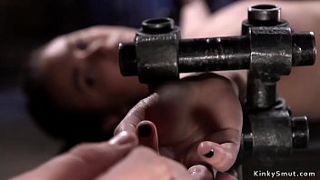 Preview 2 of Momoko Nishina Uncencored - Locked blindfolded babe gets caned