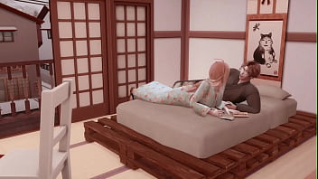 Preview 1 of Mature Russian Mom Son Creampie - [3D / Japanese Vibes] He tease me,  So I tease him back.
