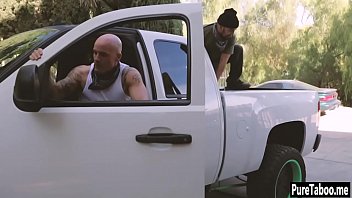 Preview 1 of Pakistani Car Mms - Burglars fucked horny blonde MILF with nice petite body