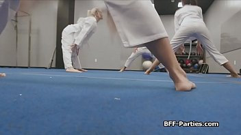 Preview 2 of Tommy Gunn Natalia Starr - Kung fu training turns to wild foursome