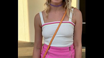 Preview 1 of Ava Addoms Hot Mom Hard - Petite Teen Slut Khloe Kapri Exposed in Public and Sucking Cock POV