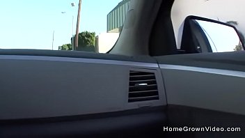 Preview 1 of Holly Michael Xnxx - Brunette with big tits and a camel toe gets picked up