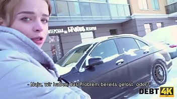 Preview 2 of 8x Yf - Debt4k. Hottie Calibri Angel bl&auml_st Agent in sein Auto und l&auml_sst sich drinnen mit ihm analen