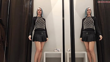 Preview 1 of Sleeping Pakistani Mom Son Xxxx - Risky masturbation in a fitting room in a mall. I wanted to take a risk and get a quick orgasm by fucking myself in the fitting