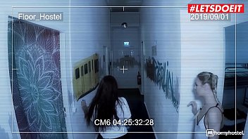 Preview 1 of Lezbian Schoolgirl - LETSDOEIT - Cute Russian Teen Alecia Fox Rides BBC In Hostel Room