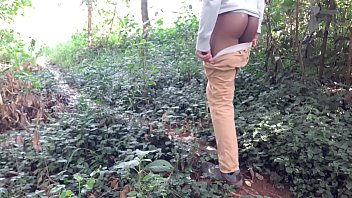 Preview 1 of Asian Double Penestration - Indian Stepsister In Forest Caught Me Naked Outdoors