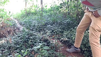 Preview 4 of Asian Double Penestration - Indian Stepsister In Forest Caught Me Naked Outdoors
