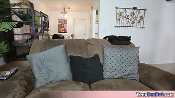 Preview 1 of Indian Mistress Spanking Man - Extra tiny Piper Perri trying to handle the huge and fat cock of Juan It wont be an easy task