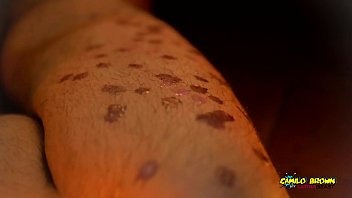 Preview 3 of Sunny Pussy Lick Dick Xxxx - Young Uncut Latino In Colorful Christmas Wax Play With Carols In The Back