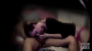 Preview 2 of Ffm Bang - SPYCAM - Blowjob of this innocent teen,  fucking beautiful petite,  barely legal