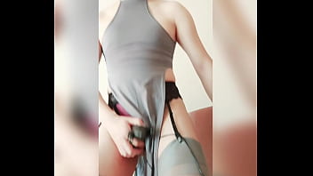 Preview 3 of Danger Rape Porn Rough - Asian crossdresser playing with her boiclit