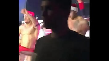 Preview 2 of Two Girls One Boy Sexy - Baile de Santa Claus