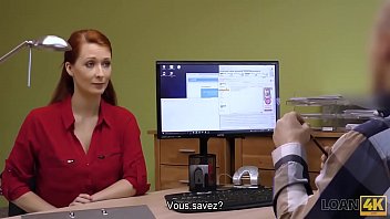 Preview 1 of Slepg Sex - LOAN4K. La rousse Isabella Lui avec d&#039_&eacute_normes sir&egrave_nes a des relations sexuelles contre de l&#039_argent avec un agent de pr&ecirc_t