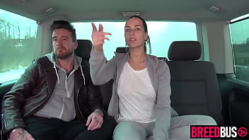 Preview 1 of Real Russiansmall Family Orgy - Hop on the BreedBus! Threesome with Vanessa Decker,  Luke Hotrod and Mea Melone