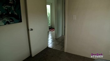 Preview 1 of Lesbian Forced Ass Spank Cry - Thick Step Mom with Huge Tits Catches Me Jerking Off - Maggie Green