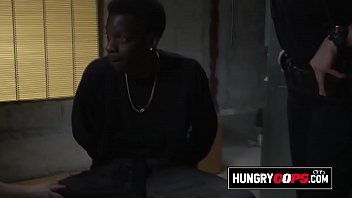 Preview 2 of Sunny Leone Deep Fuck Black Cock - Black Male with Hard Cock Gets Punished By Big Booty Cops During Interrogation.