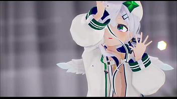 Preview 2 of Ind Bhabi Devr - Amane Kanata Hentai Hololive Undress Sex Dance Mmd 3D Dark Green Star