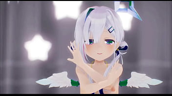 Preview 4 of Ind Bhabi Devr - Amane Kanata Hentai Hololive Undress Sex Dance Mmd 3D Dark Green Star