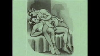 Preview 3 of 3mom Vs 1son - vintage erotic drawings